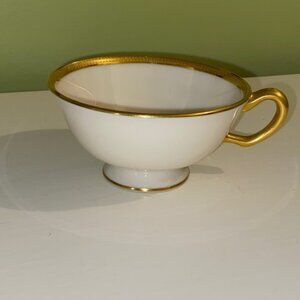 Vintage Lenox Bone China Tuxedo Ivory Collection Gold Trim Tea Cups Set of 3
